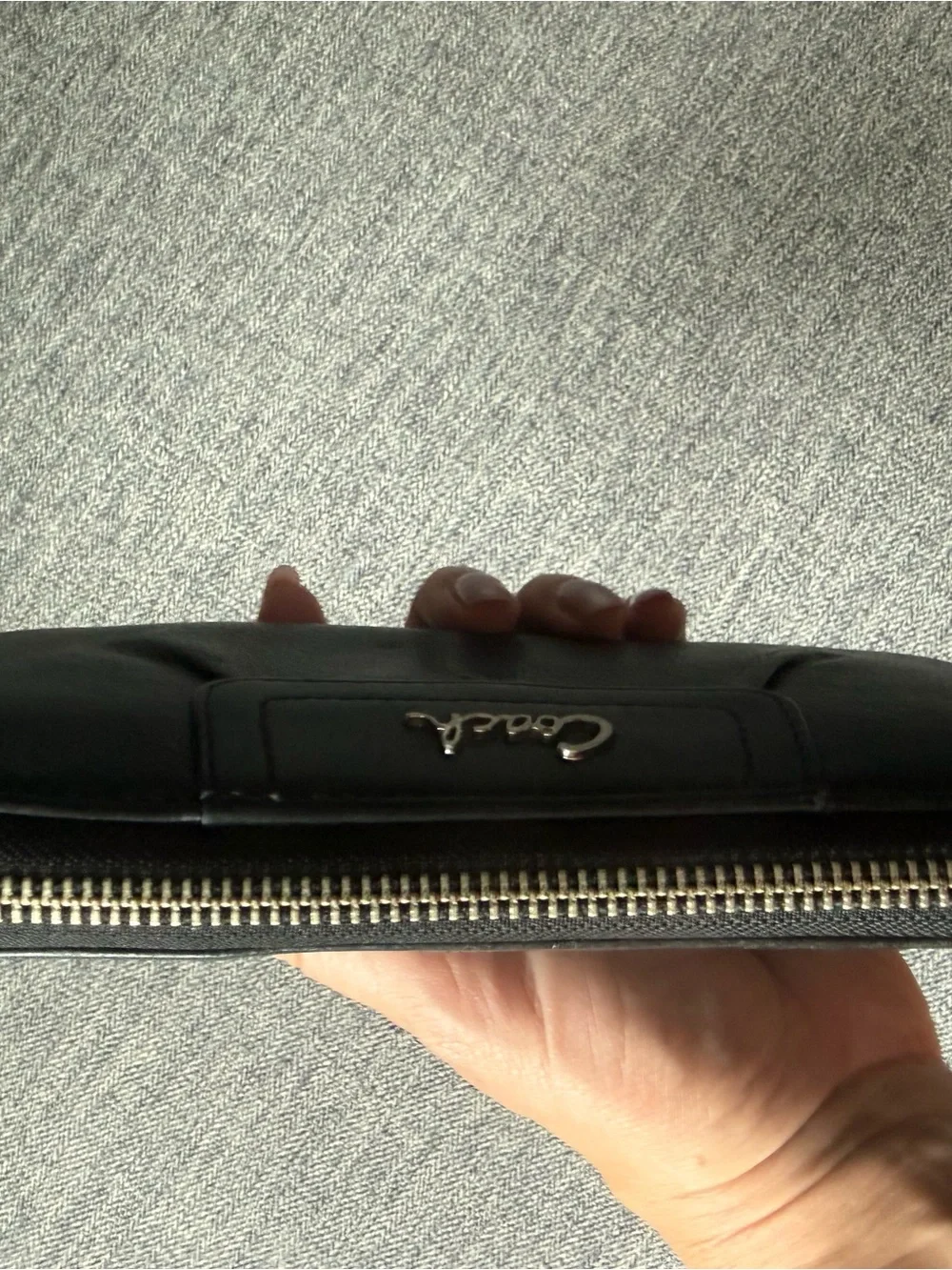 Coach Black Leather Zip-Around Continental Wallet - Picture 3 of 4